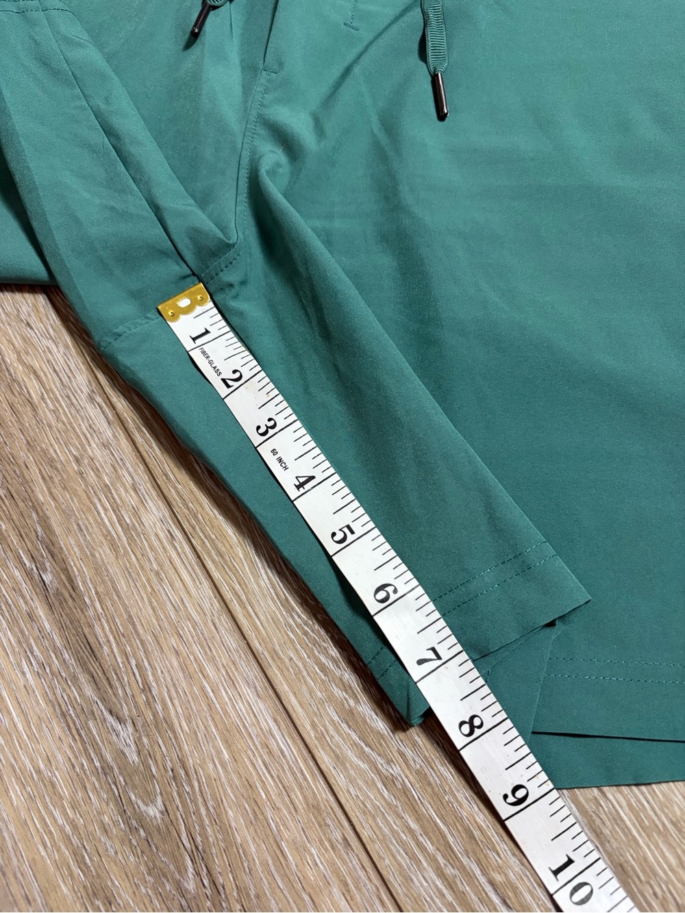 Men's Green Athletic Drawstring Shorts - Picture 8 of 8